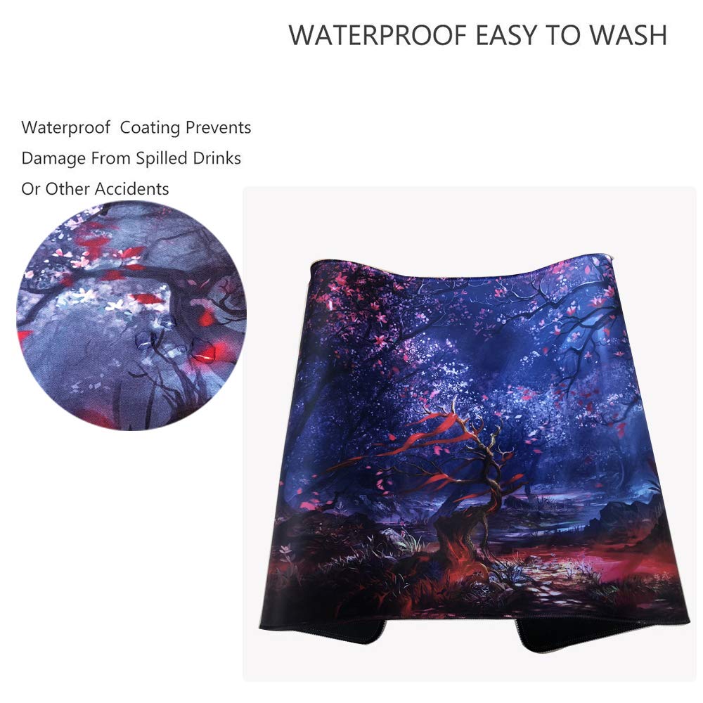 Cmhoo XXL Professional Large Mouse Pad & Computer Game Mouse Mat (35.4x15.7x0.1IN, 90x40 Forest)