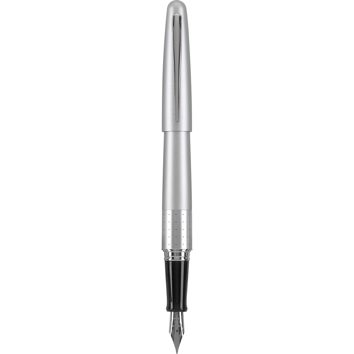 PILOT Metropolitan Collection Fountain Pen, Silver Barrel, Dots Design, Medium Nib, Black Ink