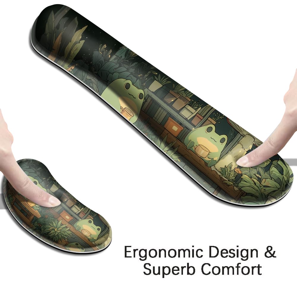 Desk Mat, Large Gaming Mouse Pad with Wrist Rest, 4 in1 XXL Mouse pad+Keyboard Wrist Rest+Mouse Pad