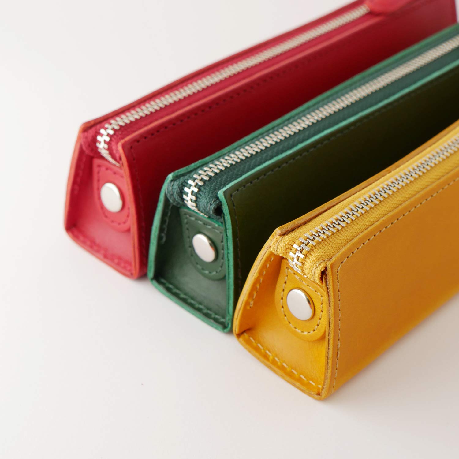 Slip-On BT Sky Pen Case, Italian Leather, M Size