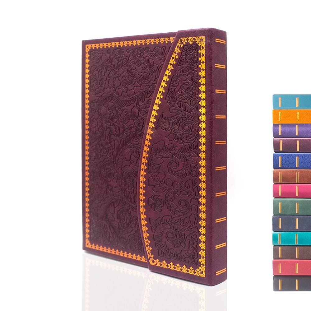 VICTORIA'S JOURNALS Vintage Journal Faux Leather Magnet Flap Hardcover