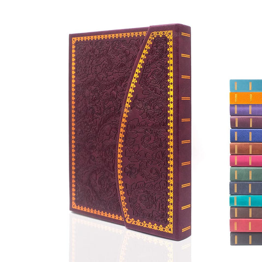 VICTORIA'S JOURNALS Vintage Journal Faux Leather Magnet Flap Hardcover