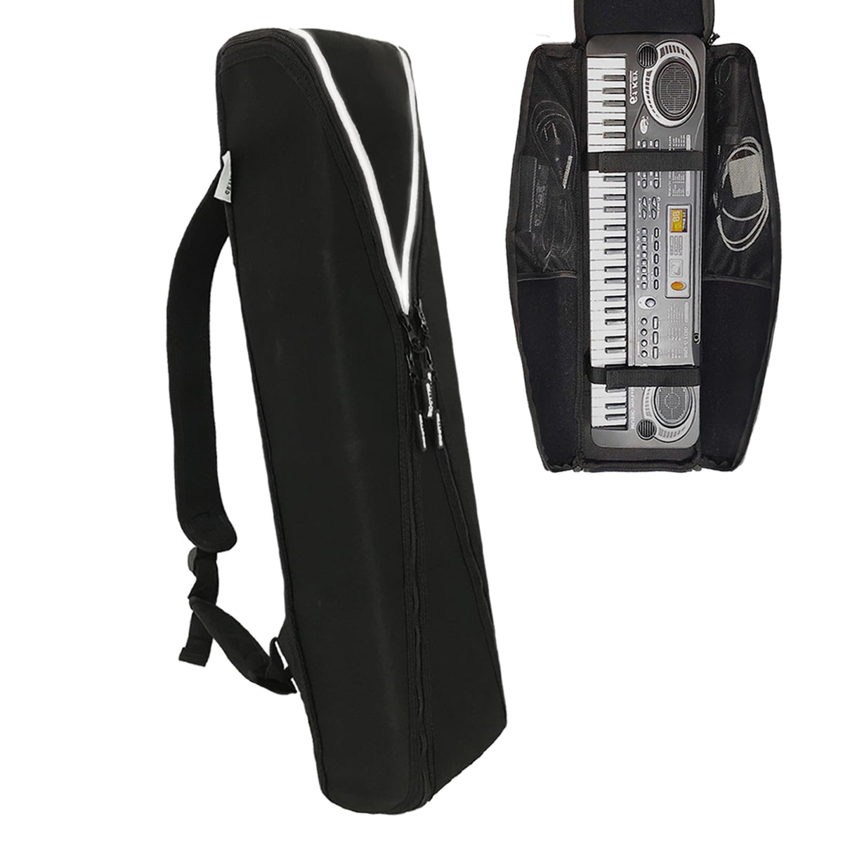 GETTOONE 88 Key Keyboard Case for Digital Pianos (52.4") - Padded Water-Resistant Hardcase