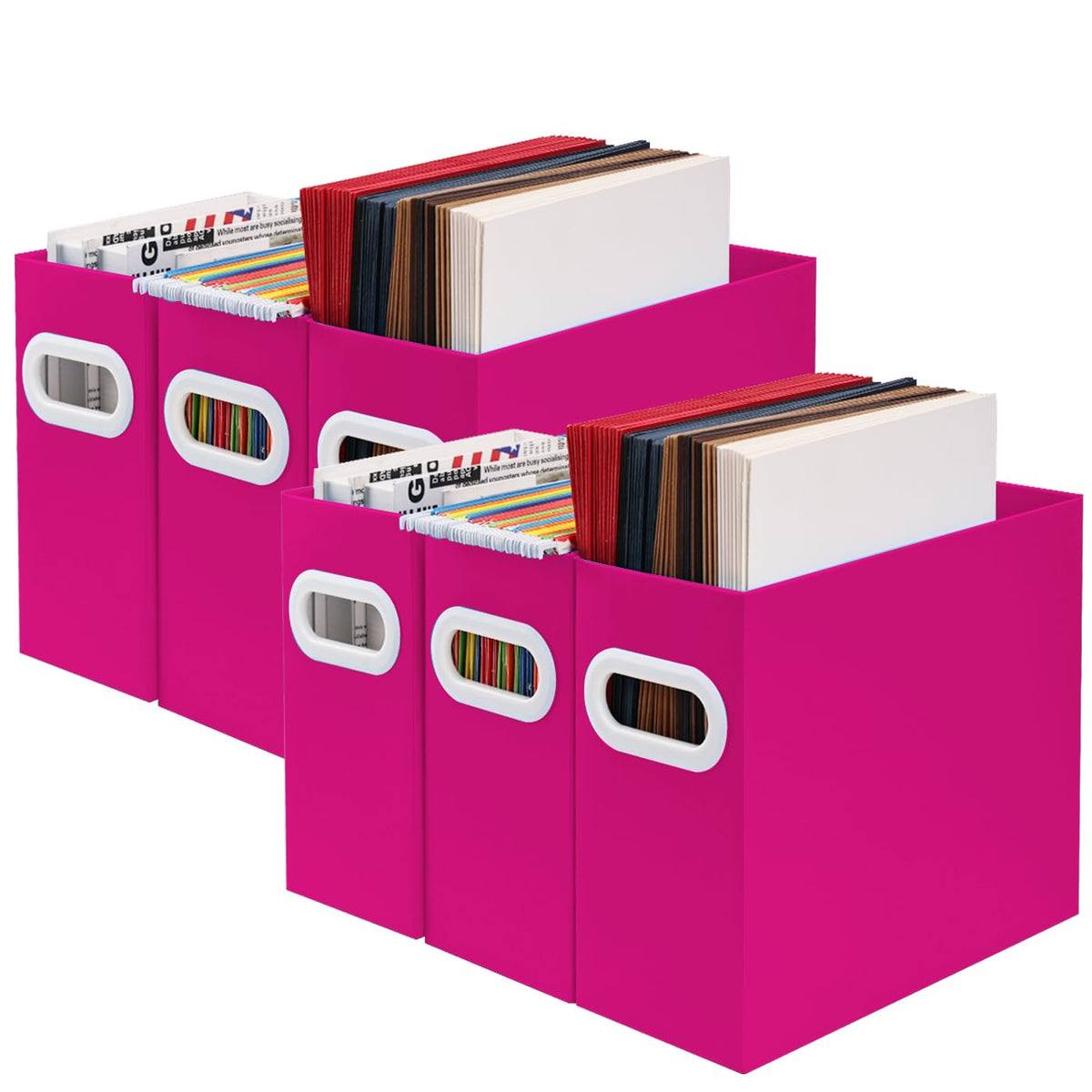 Aosric Hanging File Organizer, Cardboard File Folder Organizer for Letter Size, Desk Documents