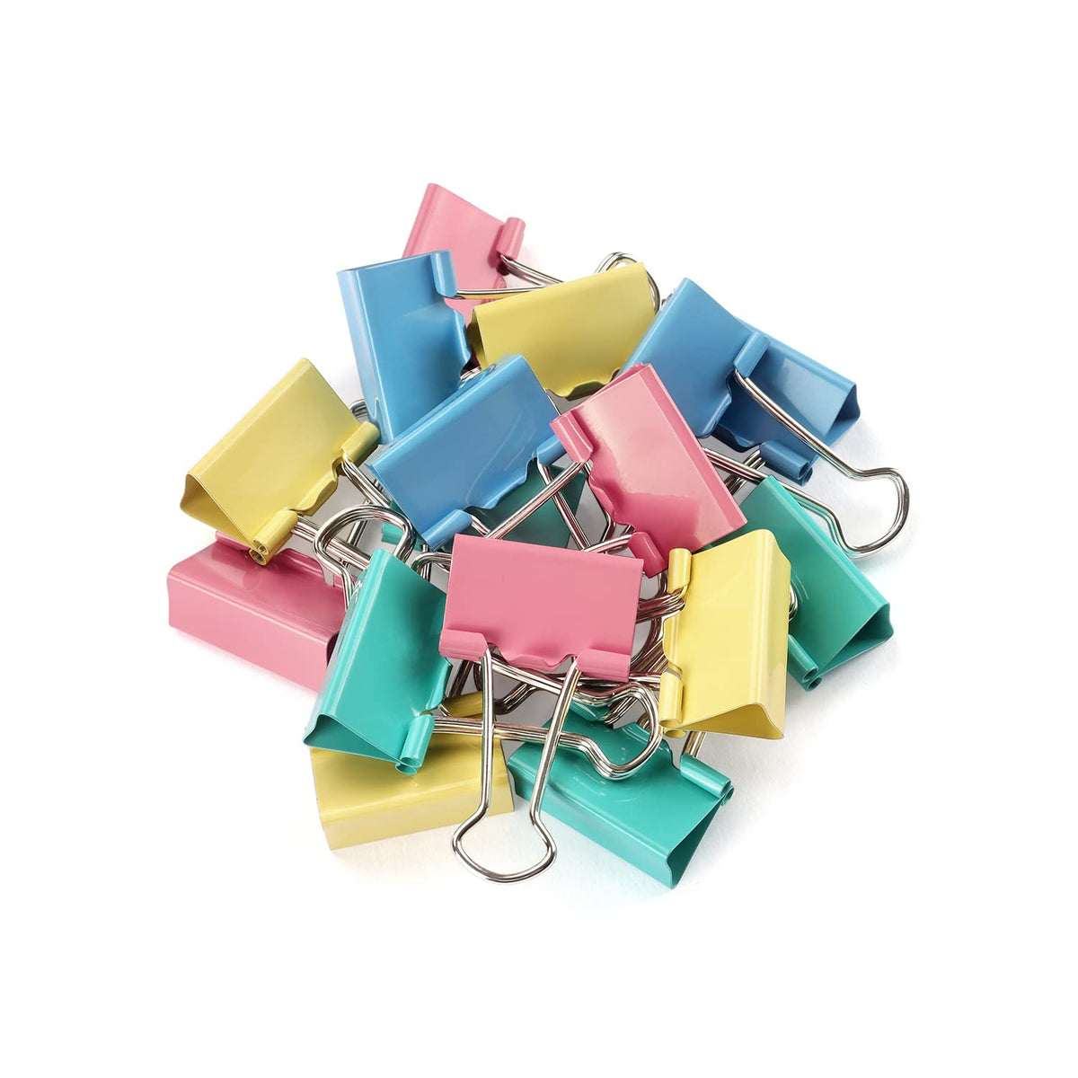 ZZTX 48 Pack Small Binder Clips 1.0 Inches Assorted Colors