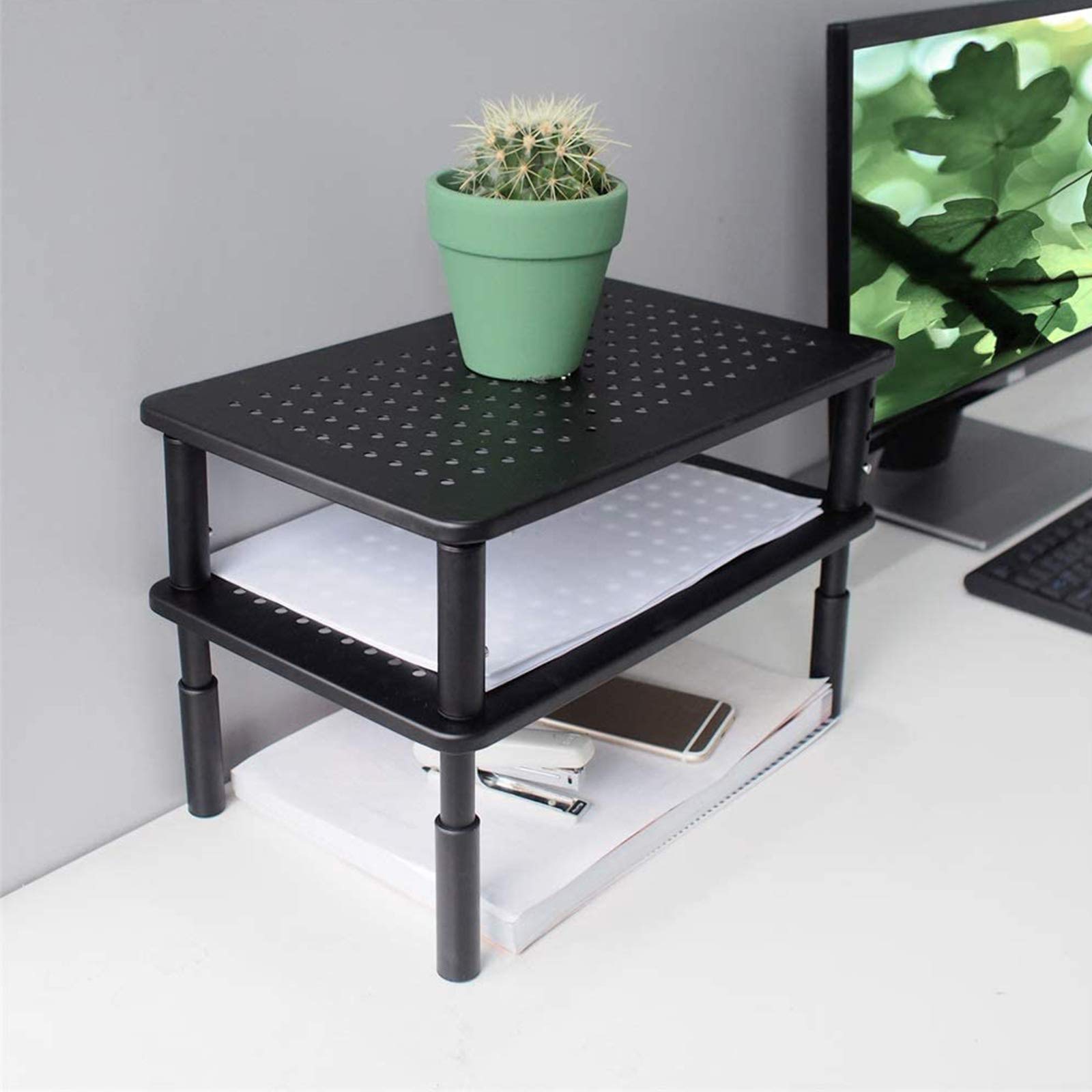 Bracwiser Monitor Stand Riser,3 Level Height Adjustable Desktop monitor stand for Computer, Laptop