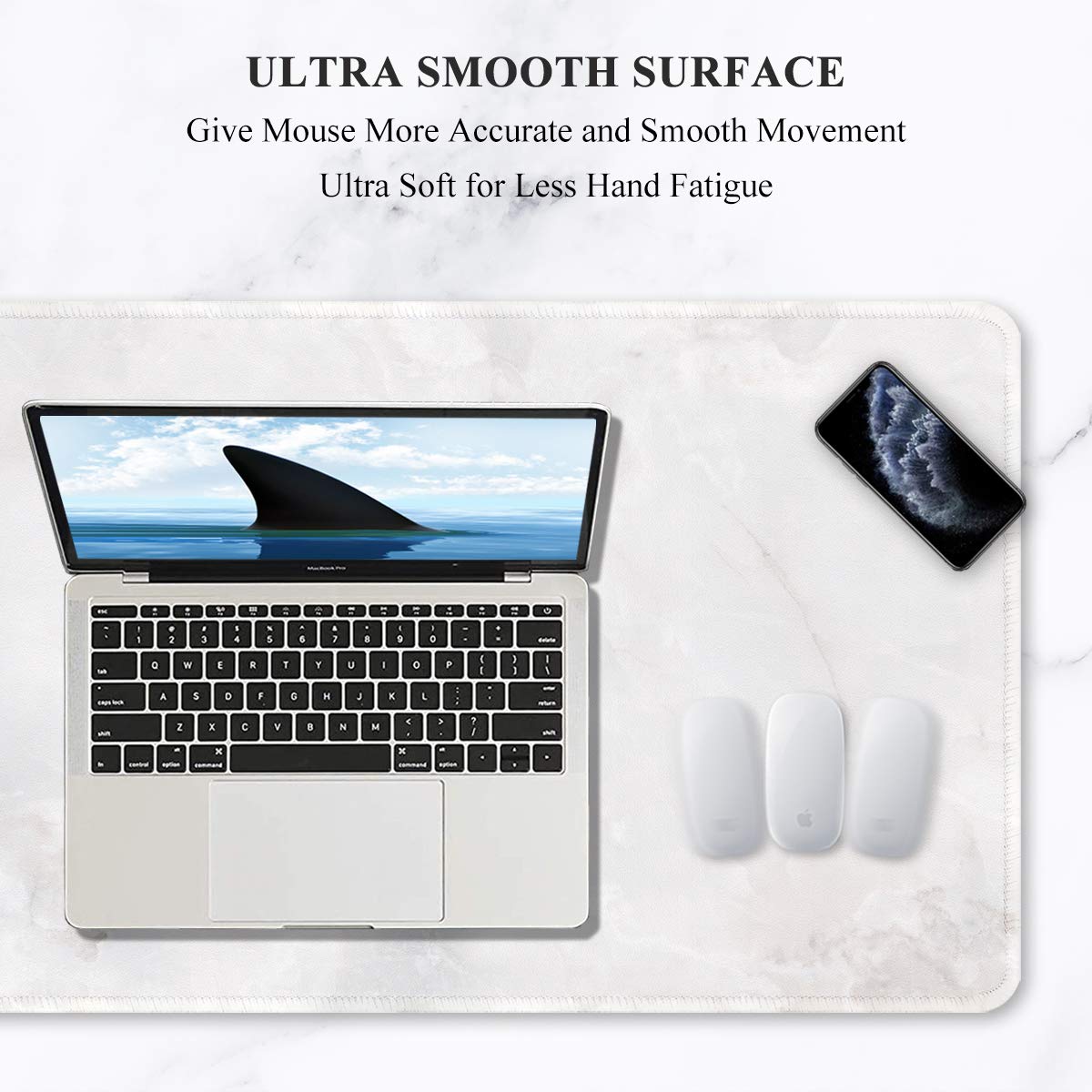 Auhoahsil Large Mouse Pad, Full Desk XXL Extended Gaming Mouse Pad 35" X 15", Waterproof Desk Mat