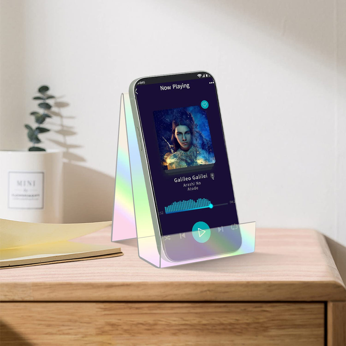 ZOEY Acrylic Book Stand with Ledge - Colorful Display Easels Plate - 5 Pack Large Holder for Books