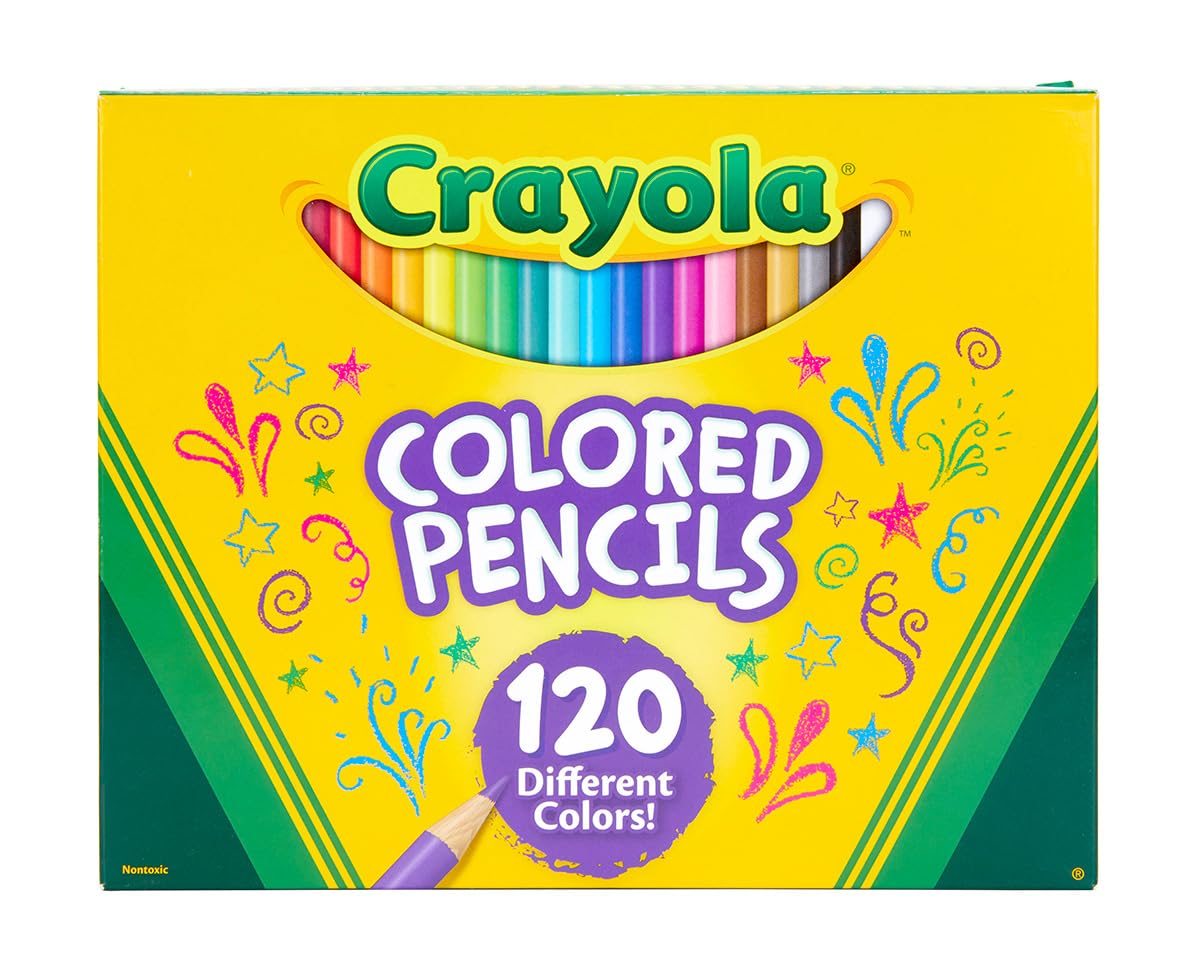 Crayola Colored Pencils Set for Kids (120ct), Cute School Supplies