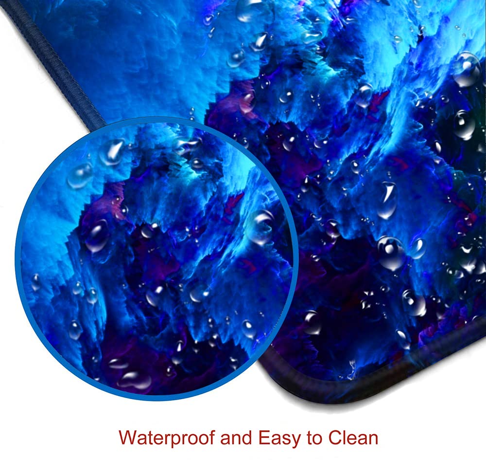 SANWUMIAN Gaming Mouse Pad, Large Non-Slip Rubber Base Mousepad, Keyboard Mouse Mat, Desk Pad with