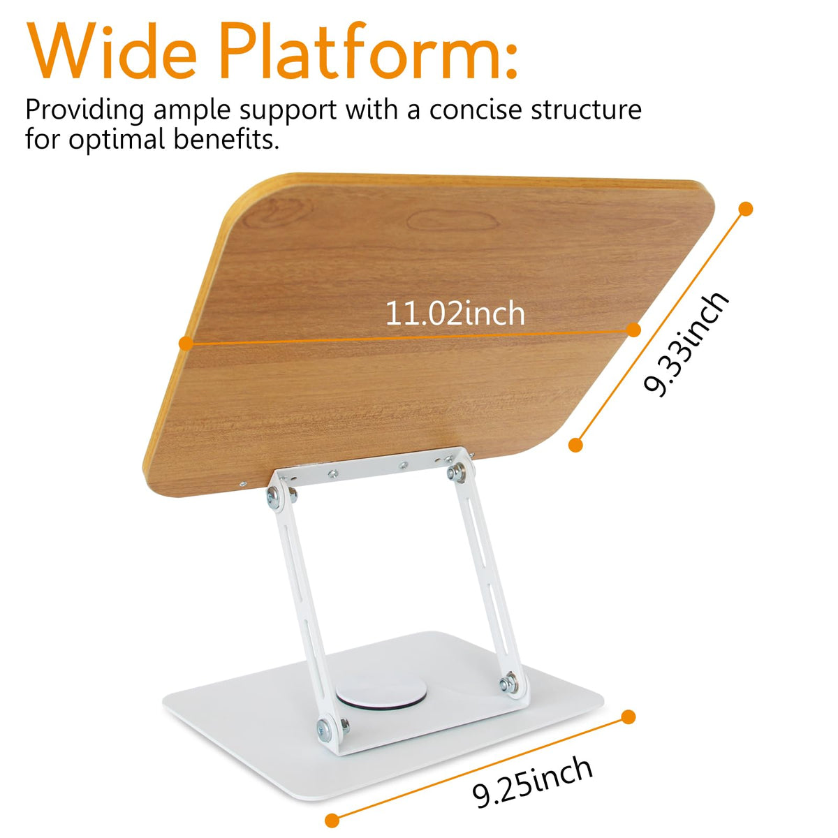 trophable Book Stand for Reading Cookbook Stand Book Holder with 360 Rotating Base Page Clips Book
