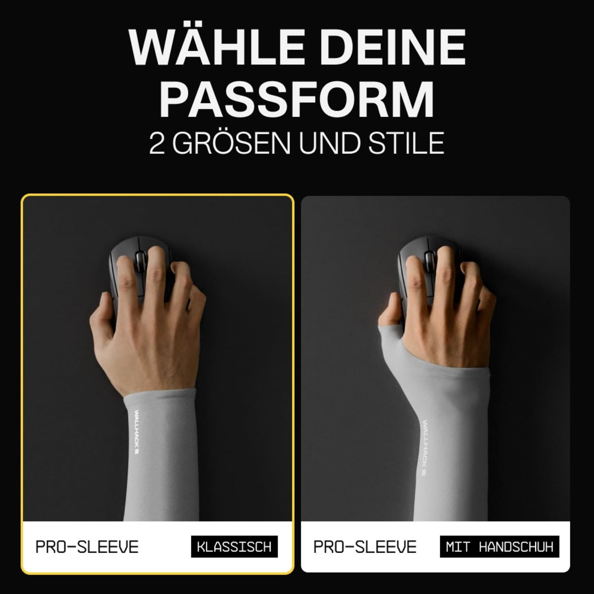 Wallhack Gaming Pro Sleeve | Low-Friction, High Comfort Performance | Improve comfort on cloth and