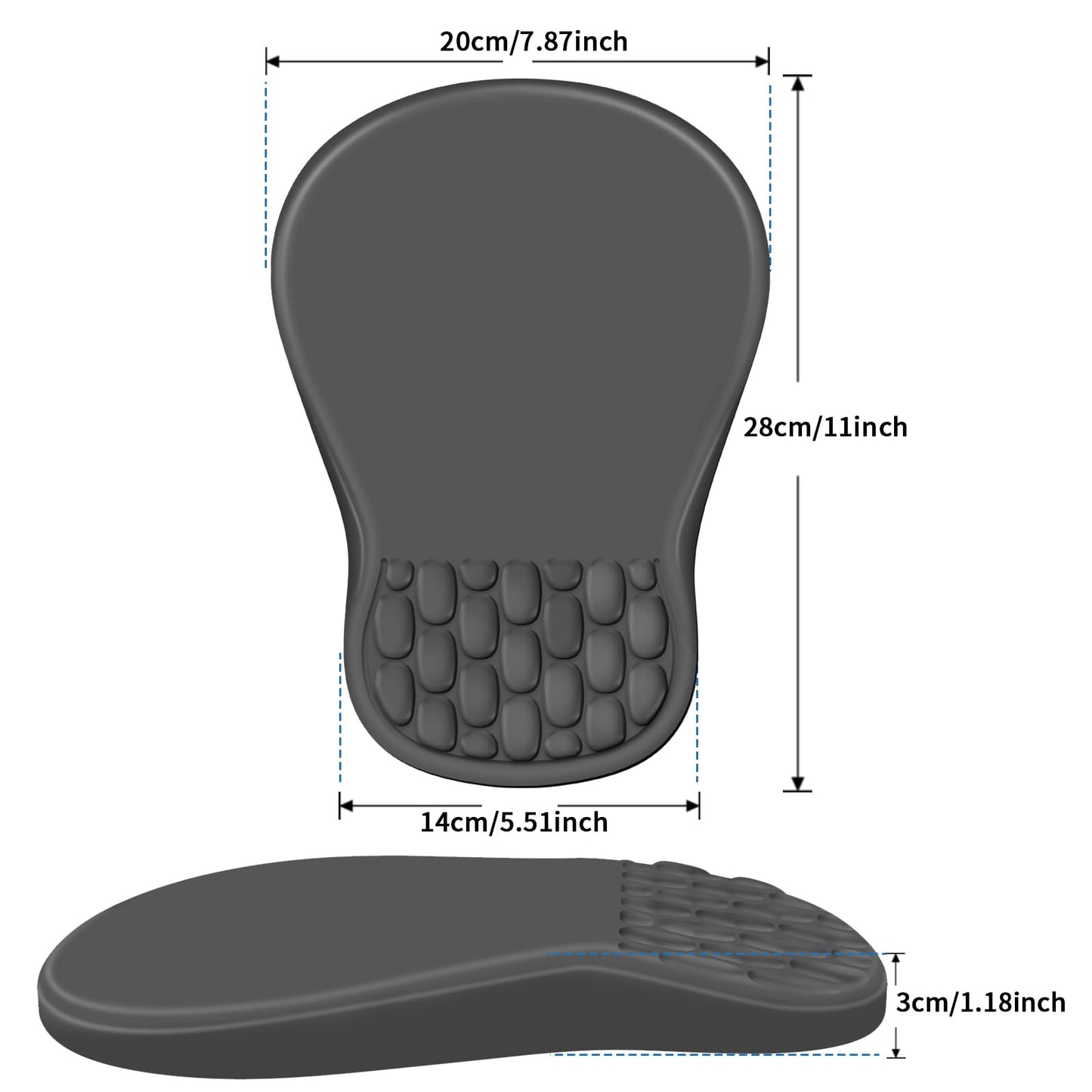 YIWEI Ergonomic Mouse Pad with Wrist Rest for Carpal Tunnel Pain Relief