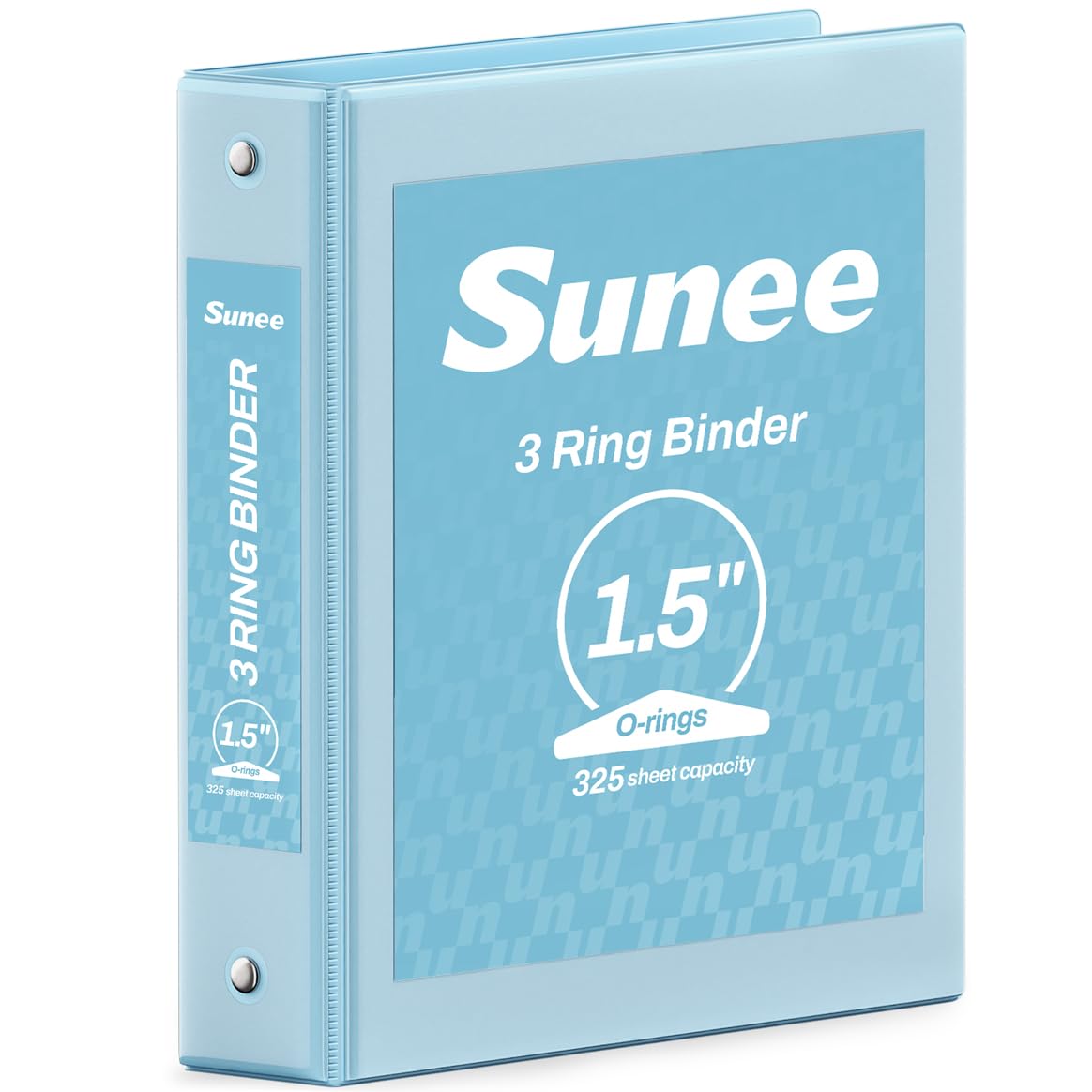 SUNEE 3 Ring Binder 1.5 Inch 1 Pack, Clear View Binder Three Ring PVC-Free (Fit 8.5x11 Inches) for