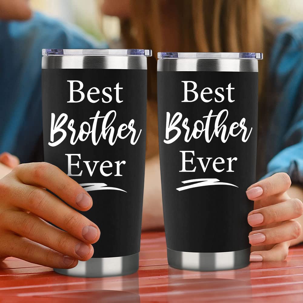 Brother Gifts From Sister Birthday Gift For Brother 20oz Black Best Brother Ever Wine Tumbler