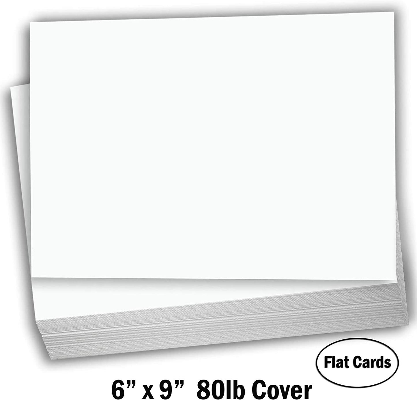 Hamilco White 80lb Cover Heavy 6x9 Index Cards & Recipe Cards (100PK)