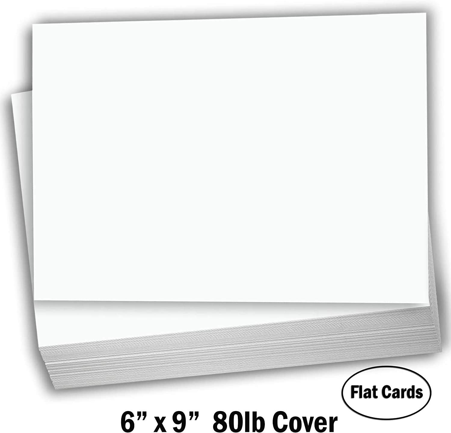 Hamilco White 80lb Cover Heavy 6x9 Index Cards & Recipe Cards (100PK)