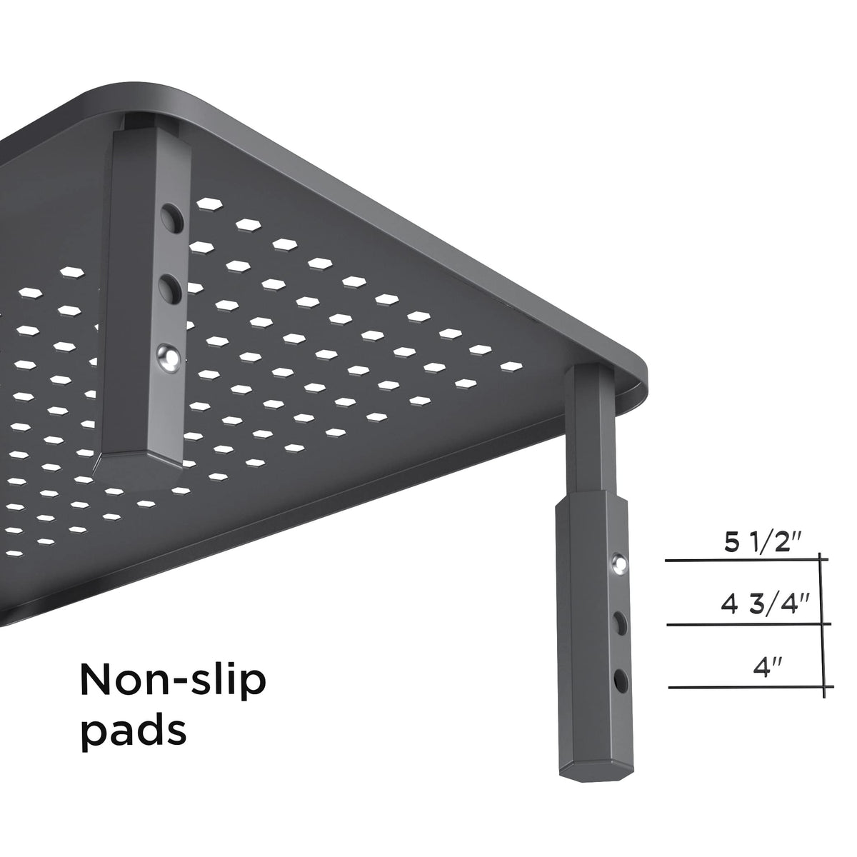 EVOOMI Back Saver Monitor Stand for Desk - 2 Pack Monitor Riser - Anti-Skid HD Hexagonal Steel