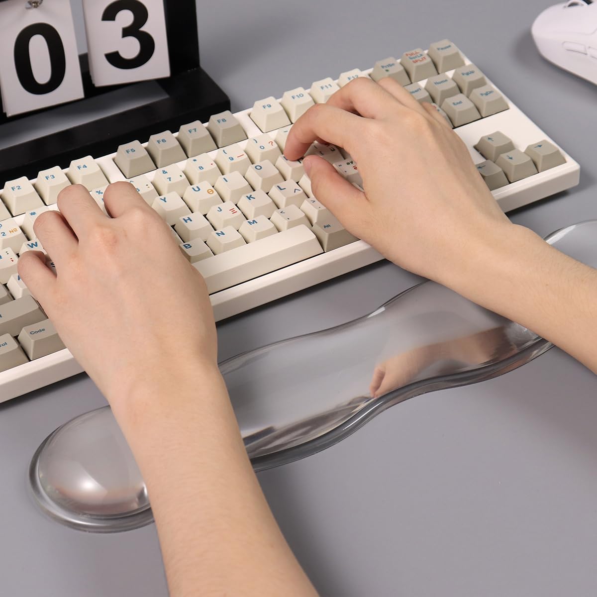 Gel Keyboard Wrist Rest,White Wrist pad for Computer Keyboard