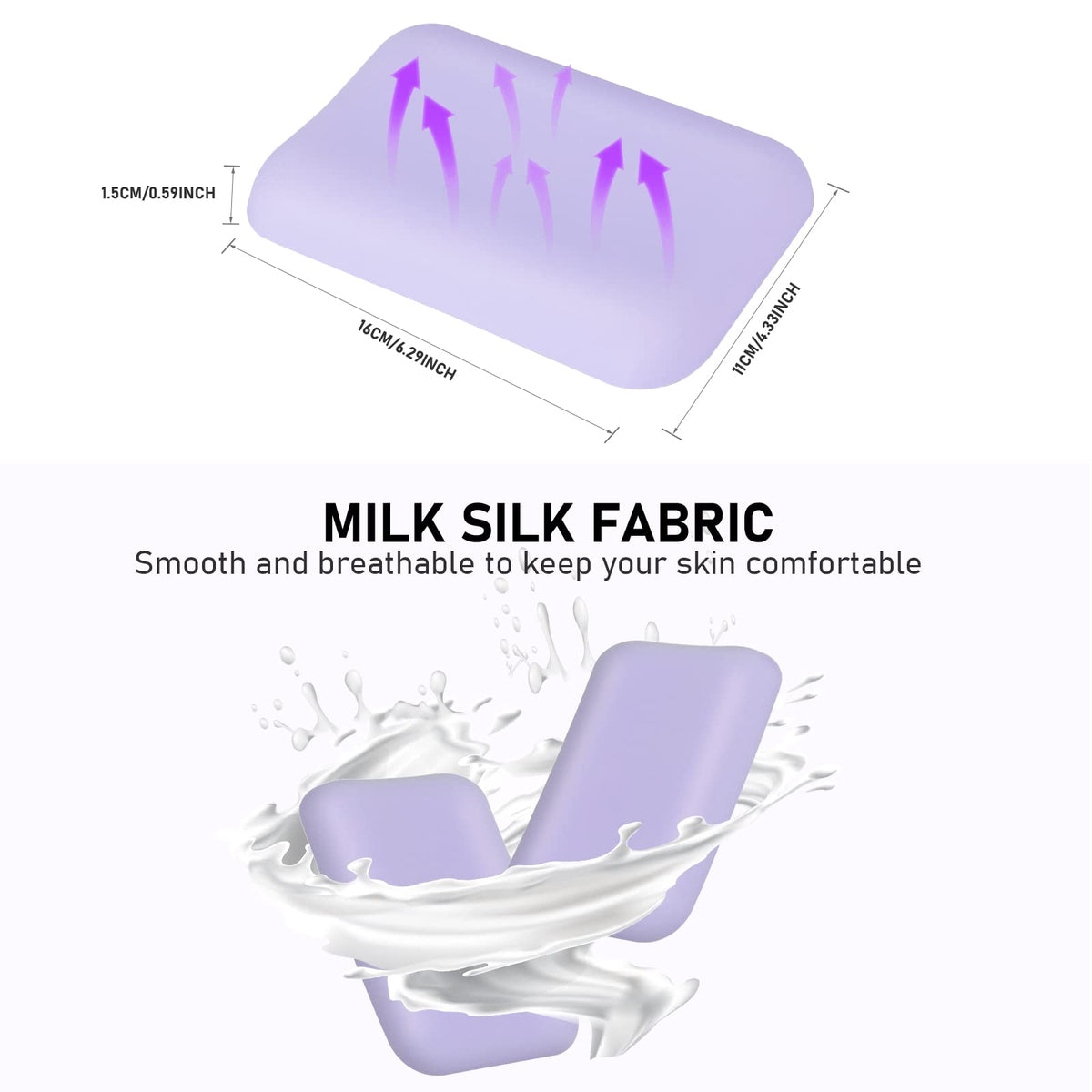 Leolee Elbow Rest Pads for Desk, Purple Ergonomic Wrist Rest Arm Rest Pads