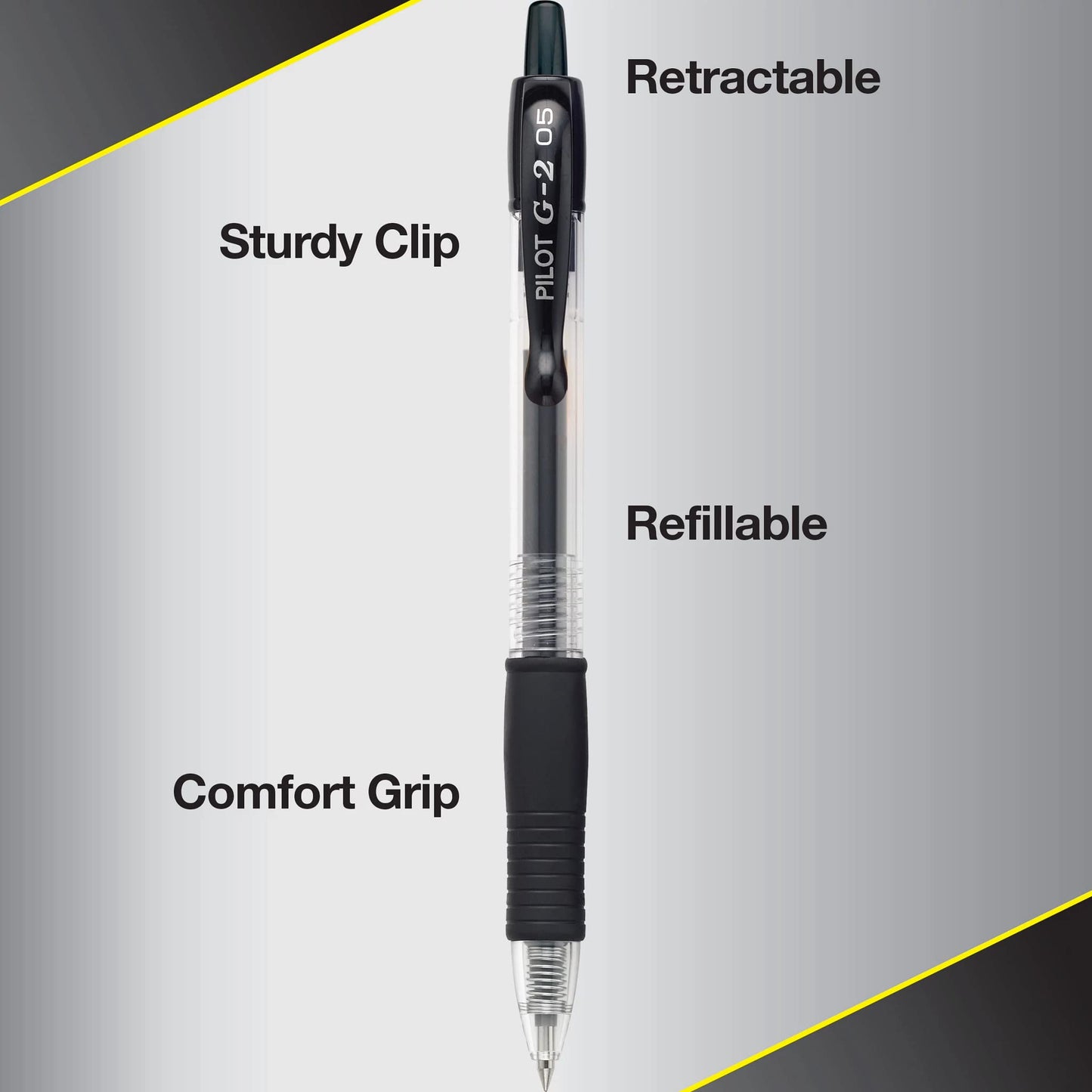 Pilot G2 Premium Gel Roller Pens, Extra Fine Point 0.5 mm, Red Pens, Pack of 8 - Ideal for Everyday