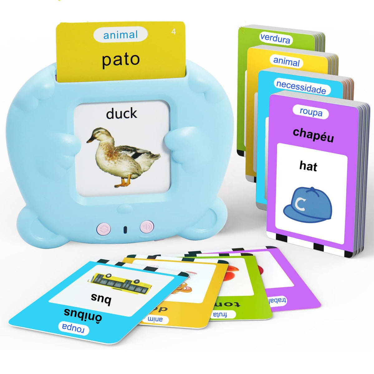 MAYAPHILOS 224 Words Brazil Portuguese and English Talking Flash Cards