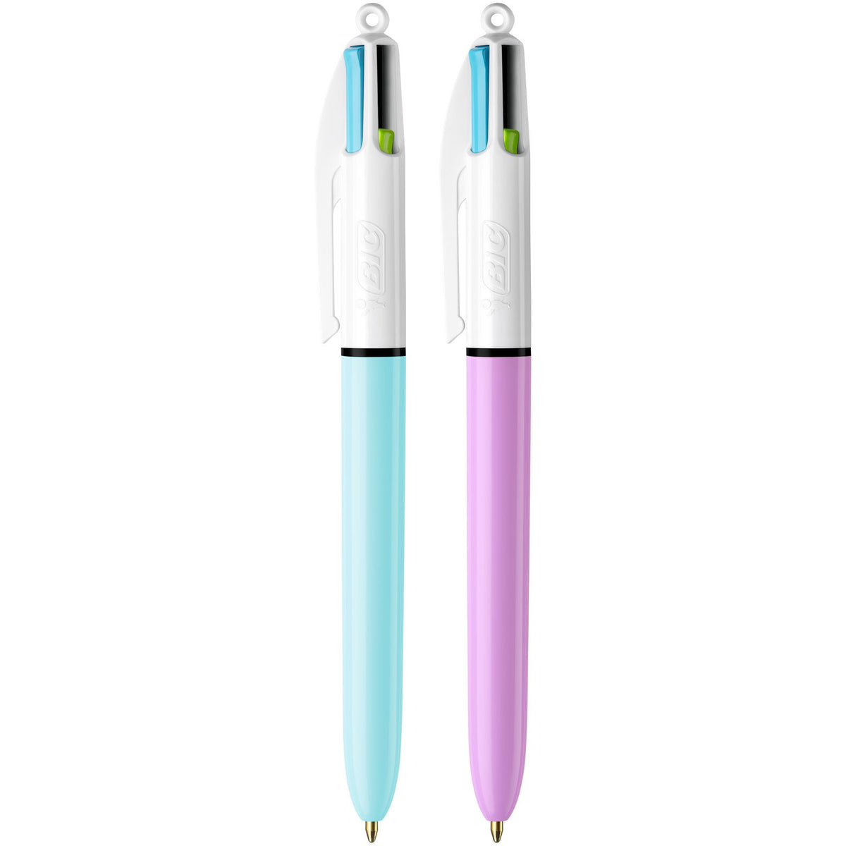BIC 4 Colours Fun Retractable Ballpoint Pens with Four Ink Colours and Medium Point (1.0 mm), Pack