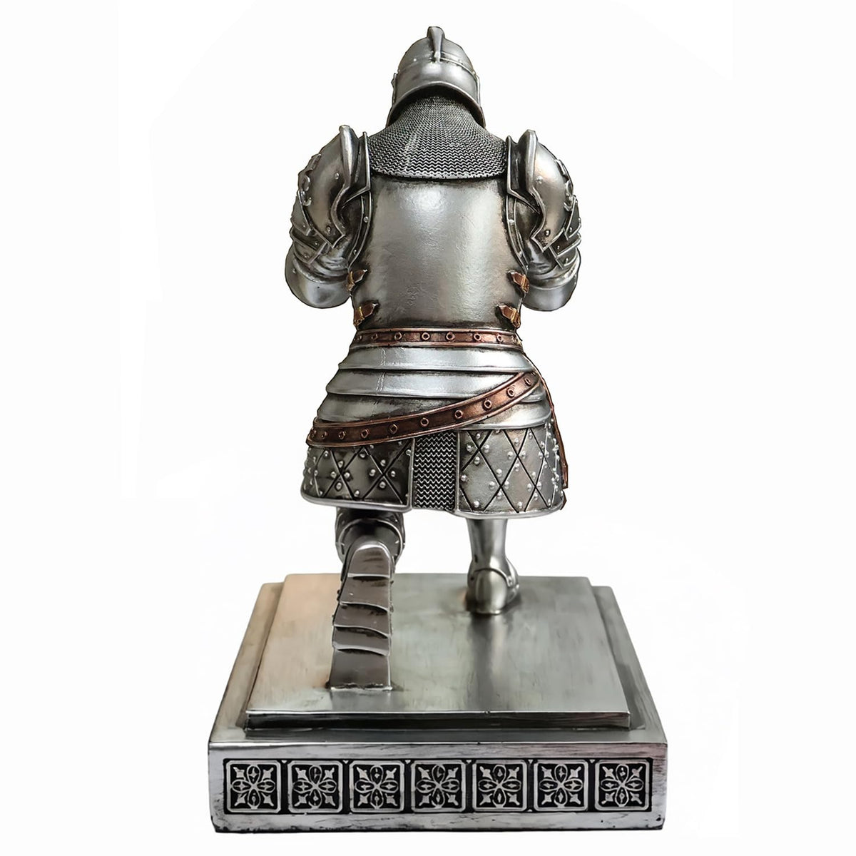 King's Guard Knight Pen Holder with a Letter Opener Desk Organizers Silver