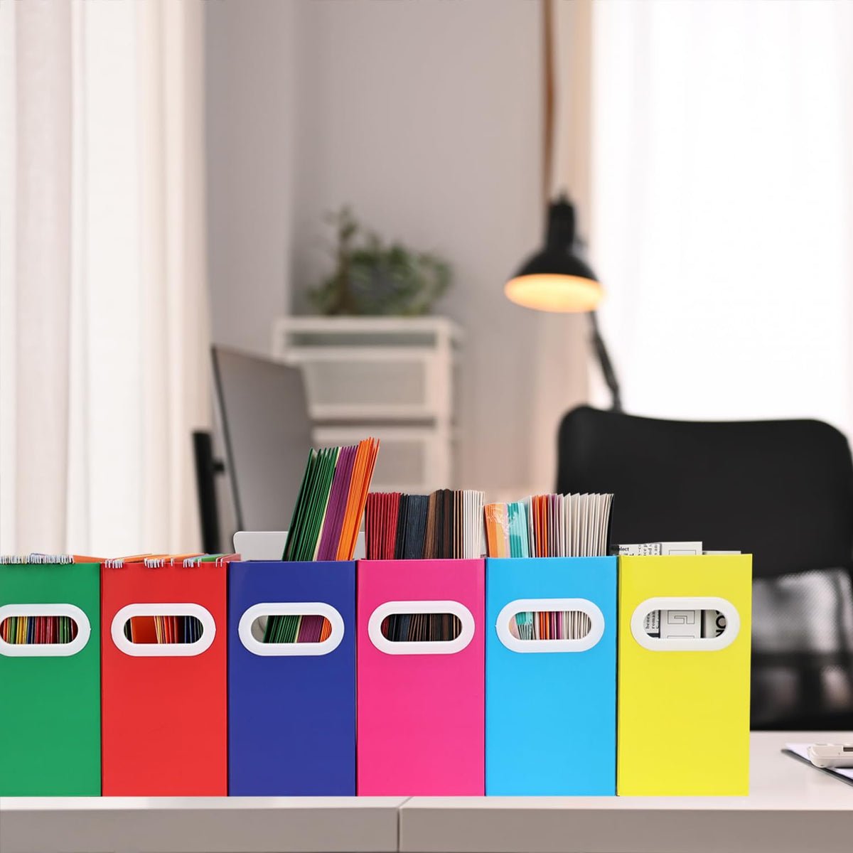 Aosric File Box for Hanging File Folders, Collapsible Cardboard Box