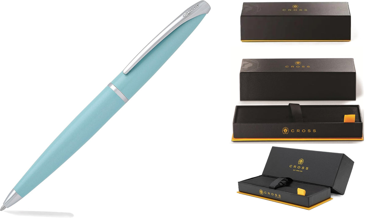 Cross ATX Teal Lacquer Ballpoint Pen and two Bonus Reills