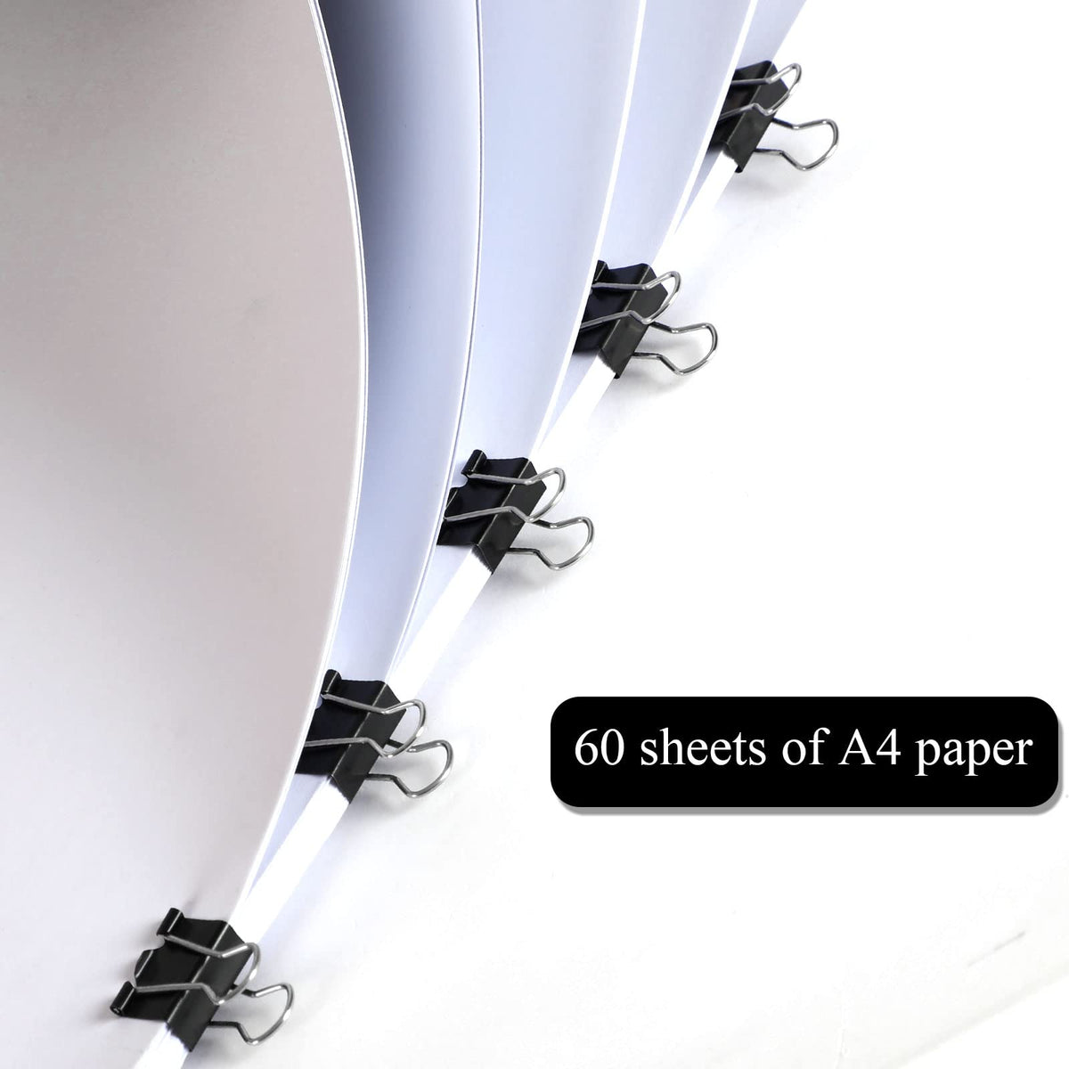 JANYUN Small Binder Clips, 150Pcs 19mm/0.75 Inch Small Paper Clamps Metal Clips for Office School