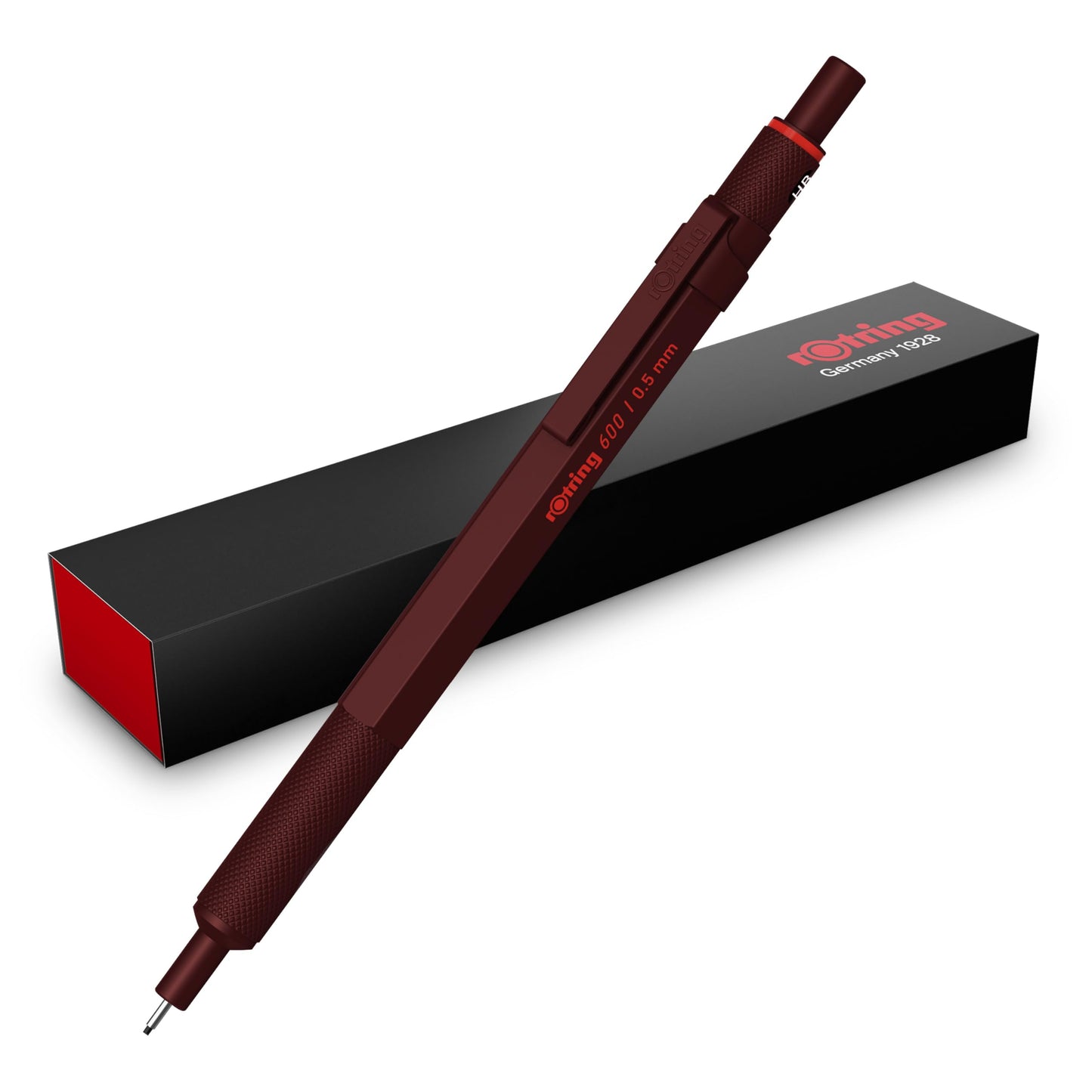 Rotring 600 Full-Metal Body 0.7mm Mechanical Pencil, Black, for Precise Ruler-Based Drawing