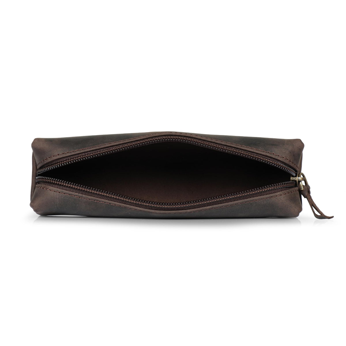 Londo Genuine Leather Zipper Pen, Pencil & Cosmetic Case