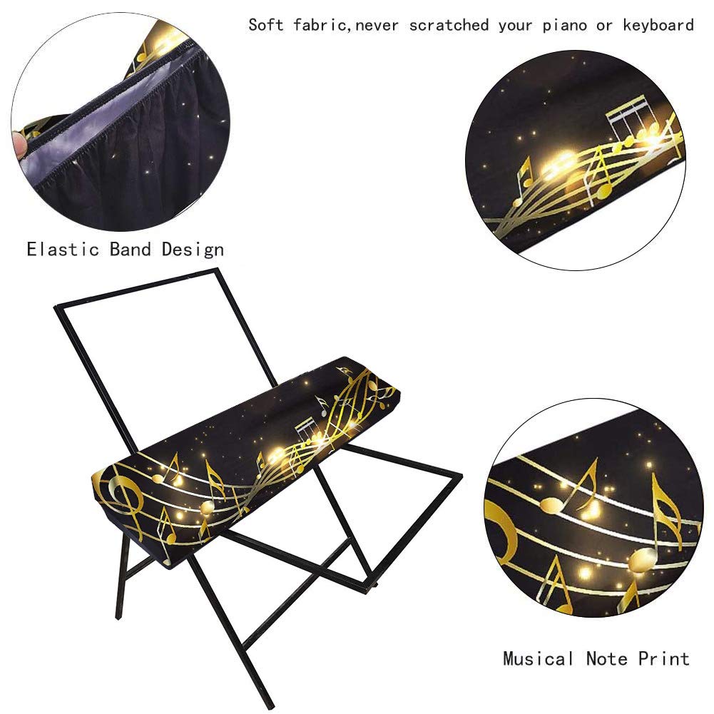 Stretchable Piano Keyboard Dust Cover for 61/88 Keys - Electronic Music Dirt-Proof Cover With