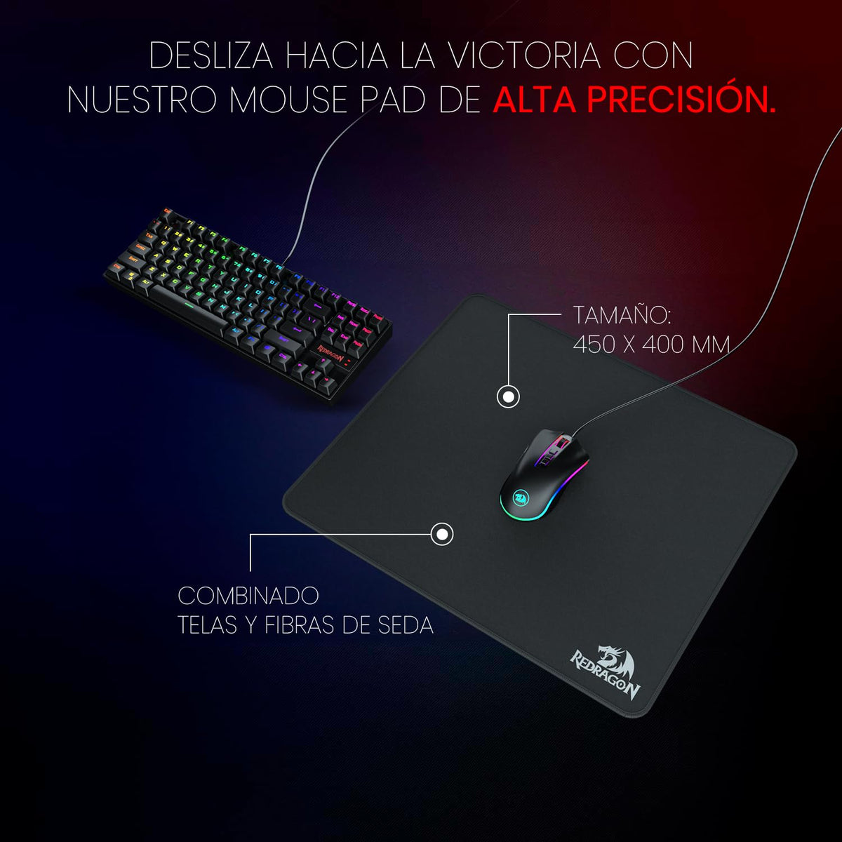 Redragon Mousepad Gamer Flick L P031 450X400X4MM, Large, 1299