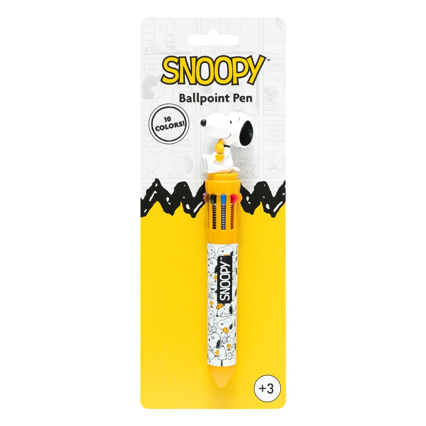 Grupo Erik Snoopy Pen | 10 In 1 Ballpoint Pen With 3D Snoopy Topper