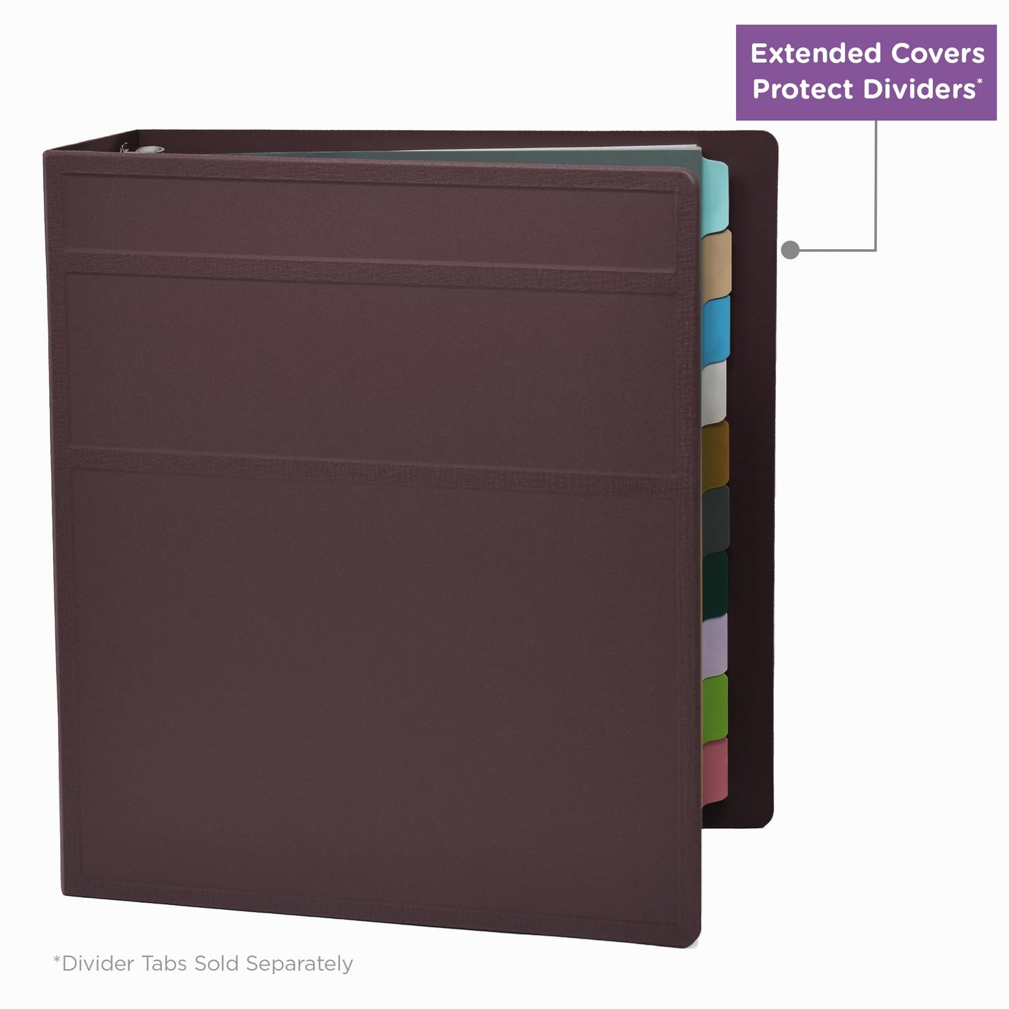 Carstens 2-Inch Heavy Duty 3-Ring Binder - Side Opening, Plum, Durable Plastic, Precision No-Gap