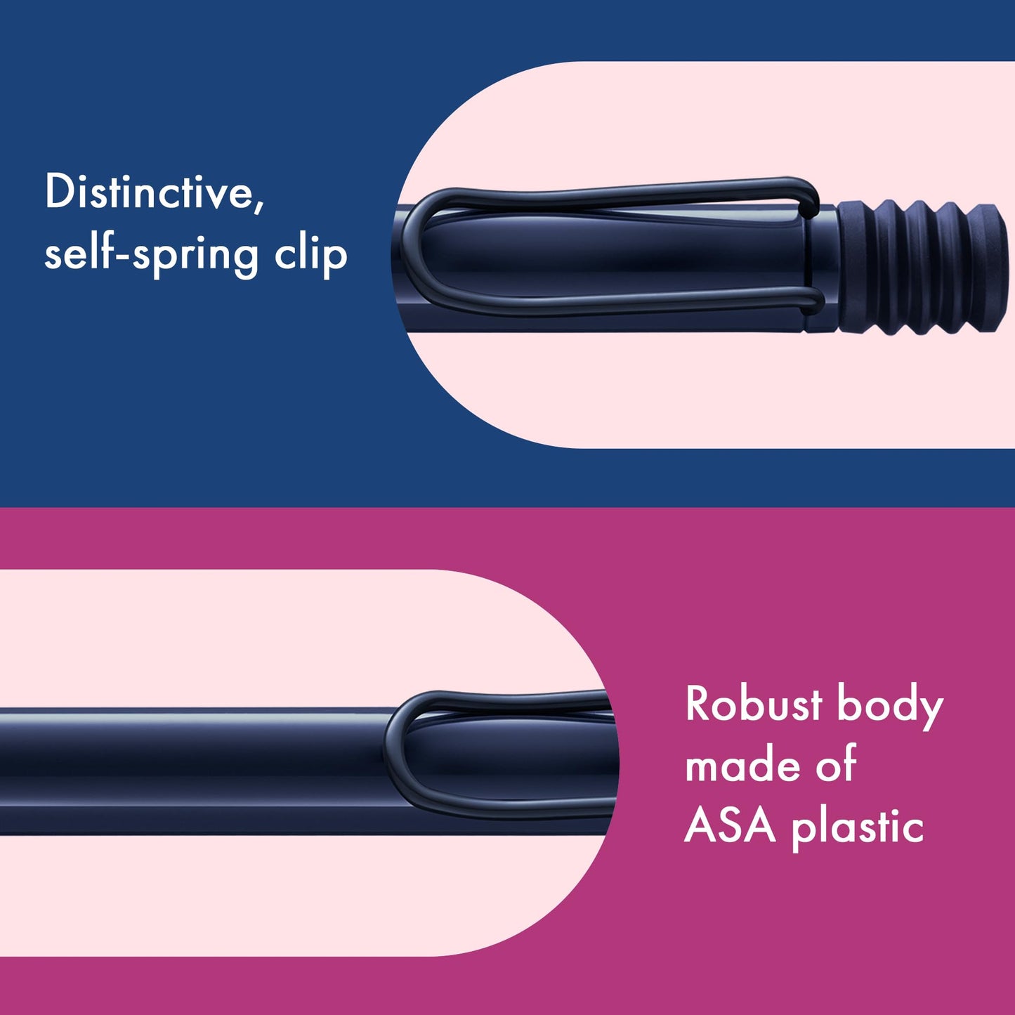 Lamy safari dark dusk - Ballpoint Pen with ergonomic grip & line width M - for pleasant long