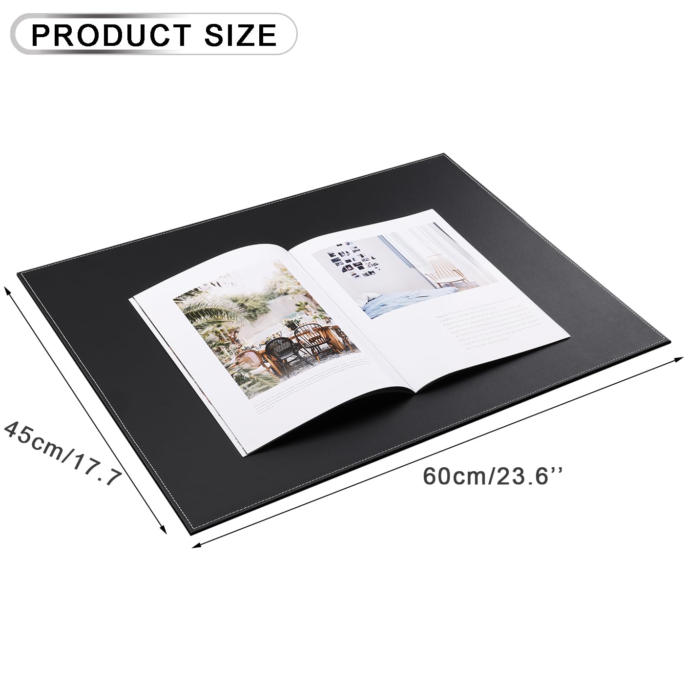 KINGFOM Desk Pad & Mat 24" x 18" Protector Large Mouse Pad PU Leather for Desktops and Laptops