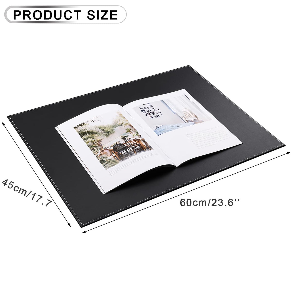 KINGFOM Desk Pad & Mat 24" x 18" Protector Large Mouse Pad PU Leather for Desktops and Laptops