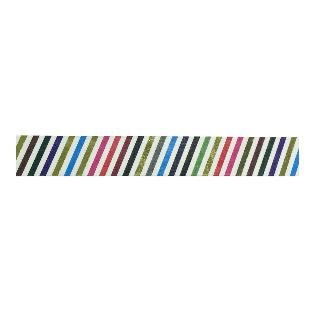Wrapables Colorful Washi Masking Tape, Diagonal Rainbow Stripes