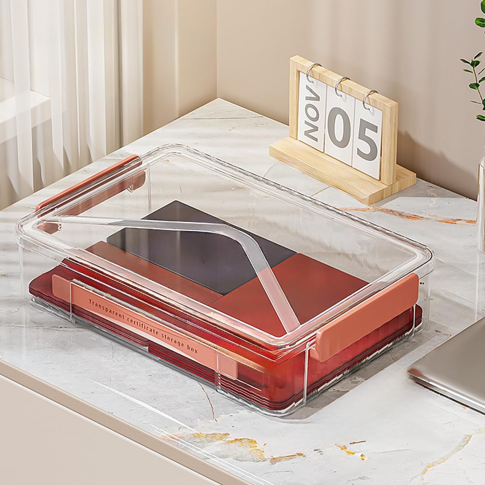 RHONZHAO Clear Stackable Project Case, 2 Pack, for A4