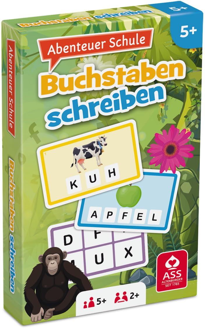 ASS Altenburger 22572850 Adventure School Letters Writing, Educational Game, Yellow