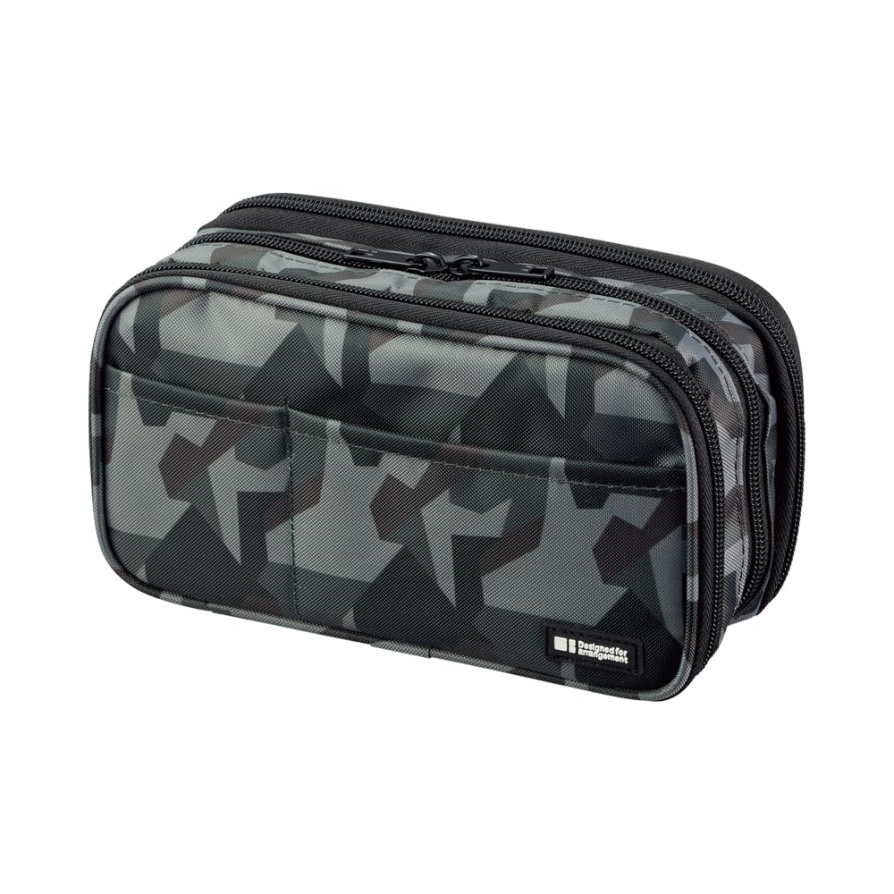 LIHIT LAB Large Capacity Triple Zipper Pencil Case For School Office College, Big Capacity 8