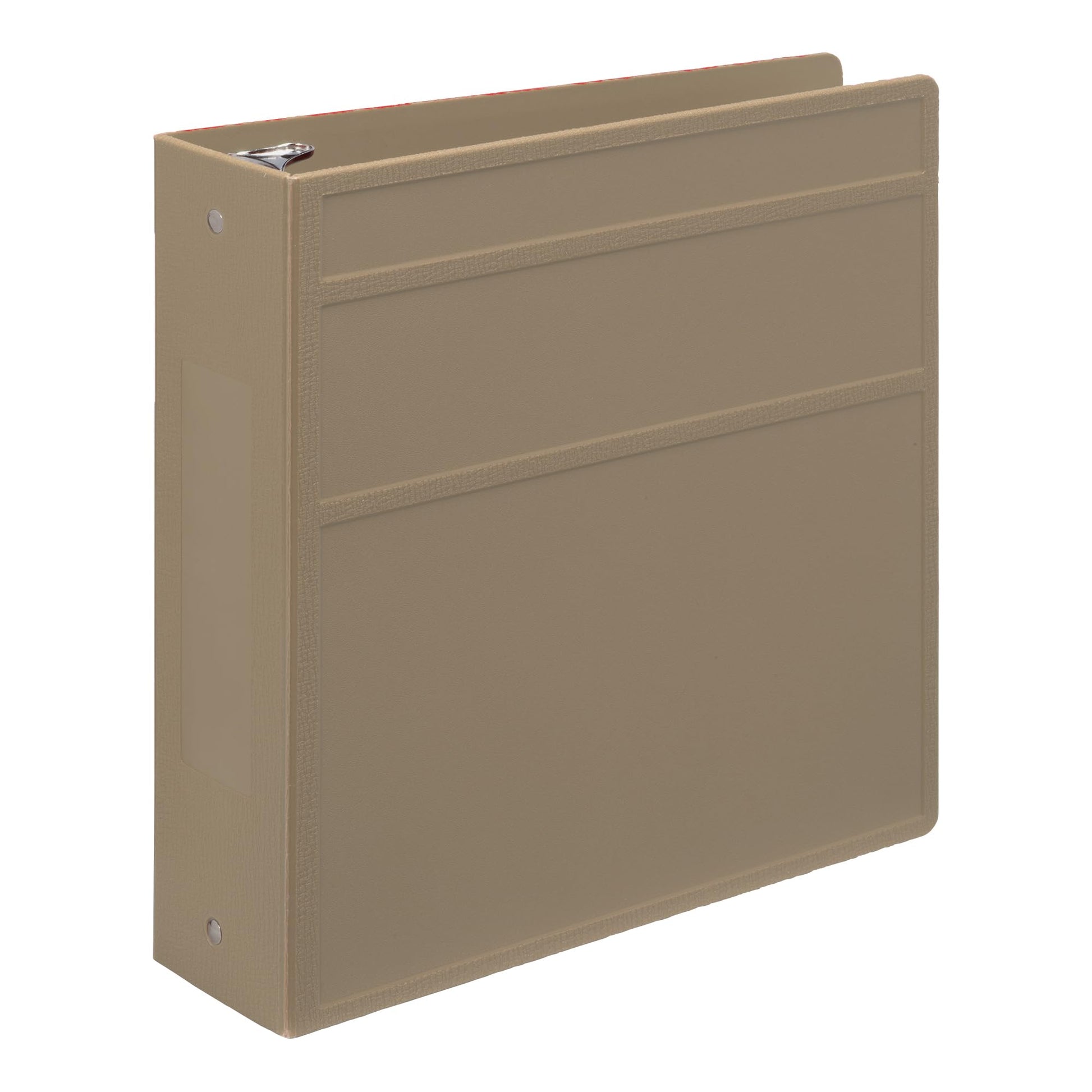 Carstens 3-Inch Heavy Duty 3-Ring Binder - Side Opening, Sand, Durable Plastic, Precision No-Gap