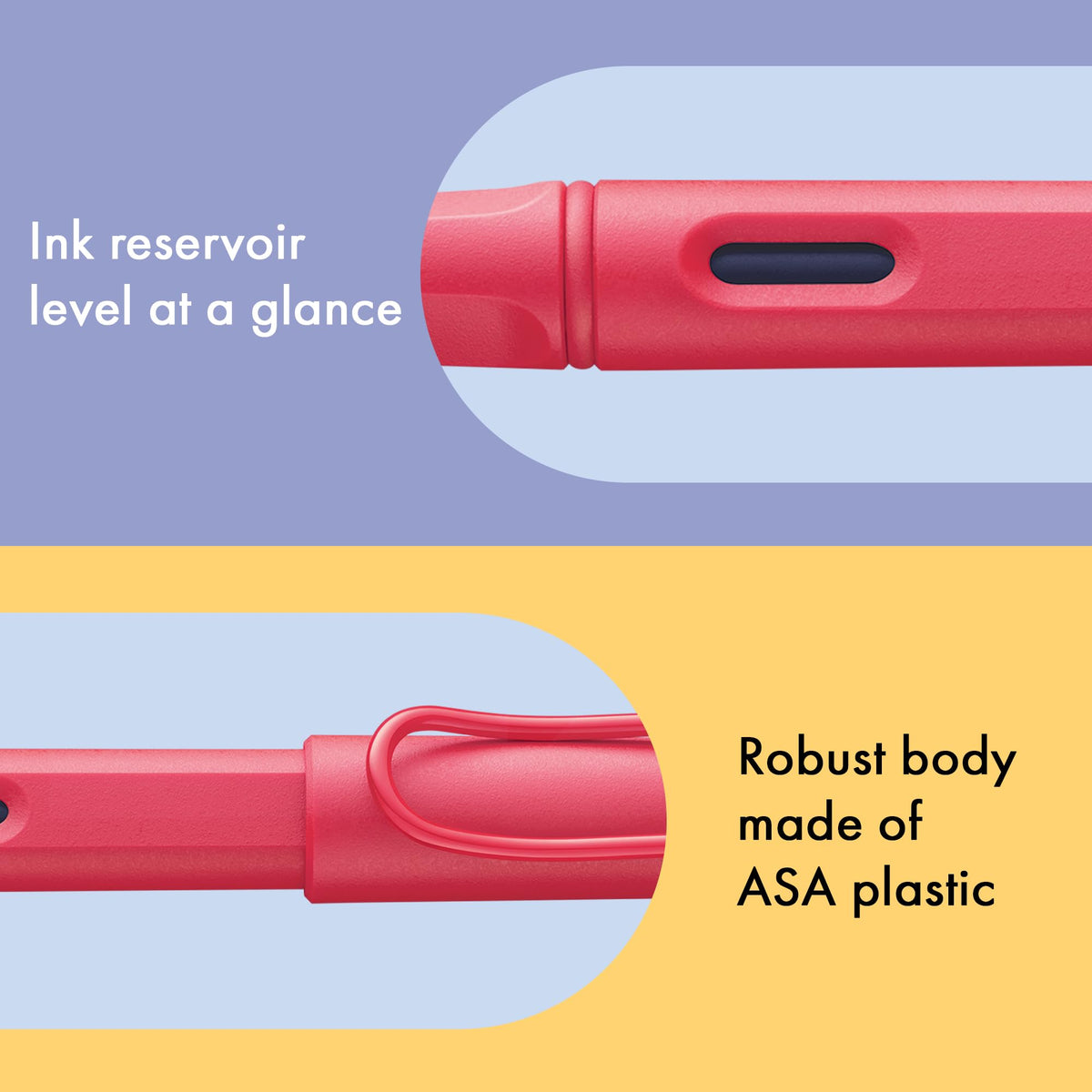 LAMY safari sunset - Fountain Pen with ergonomic grip & polished steel nib in size F - ideal for