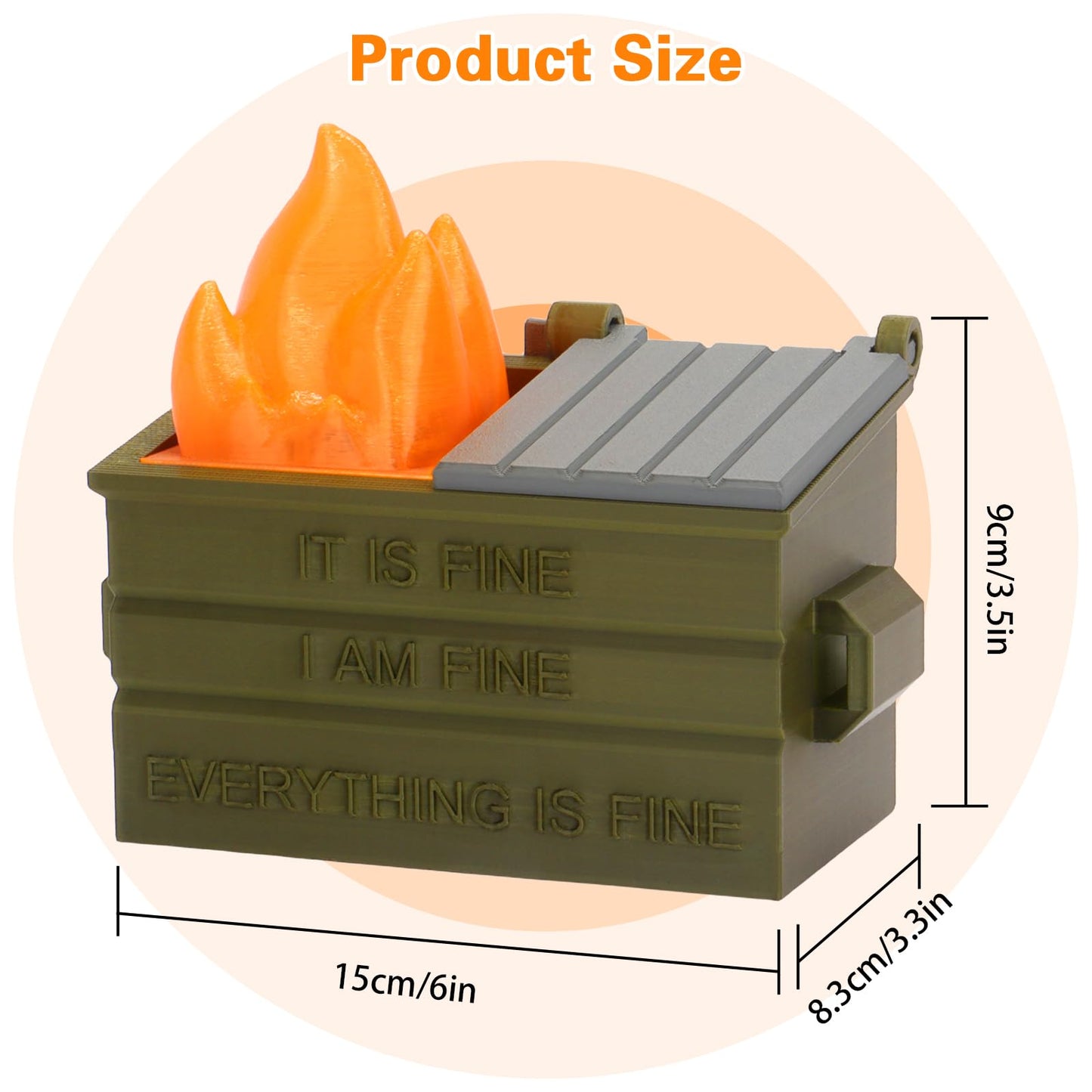 Dalycro Dumpster Fire Pencil Holder Fun Desk Accessories