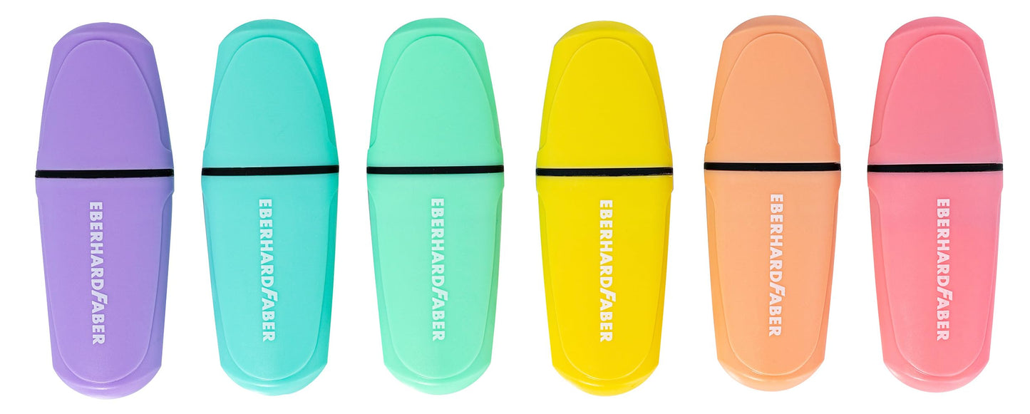 Eberhard Faber Pastel Mini Highlighters - Box, Set of 6