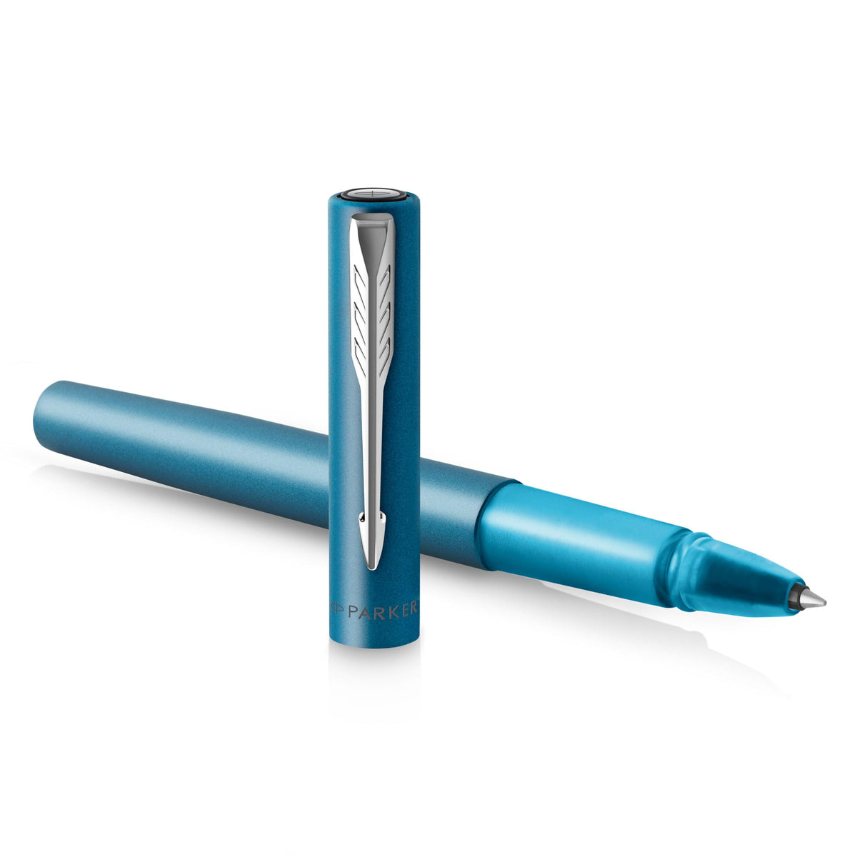 PARKER Vector XL Rollerball Pen | Metallic Teal Lacquer on Brass | Fine Point with Black Ink Refill