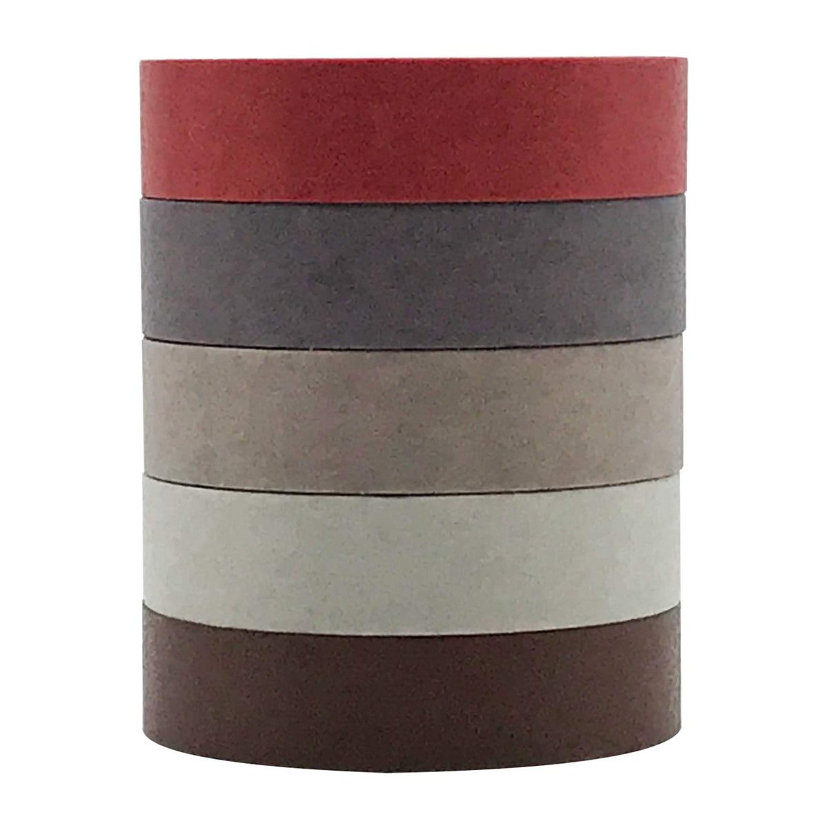 Solid Color Washi Tapes Set, EnYan 5 Rolls Basic Collection Decoration 10mm Wide Japanese Masking
